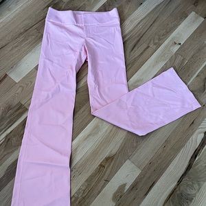 Alice + Olivia Vegan Leather Bootcut Pants in “Petal”